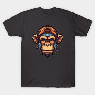 Chimpanzee monkey hipster T-Shirt